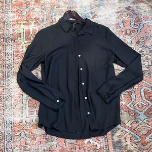 Dark grey silk blouse